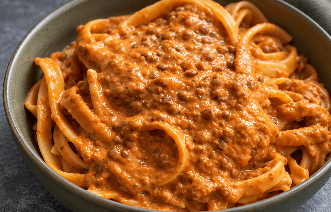 Ragù cremoso di lenticchie