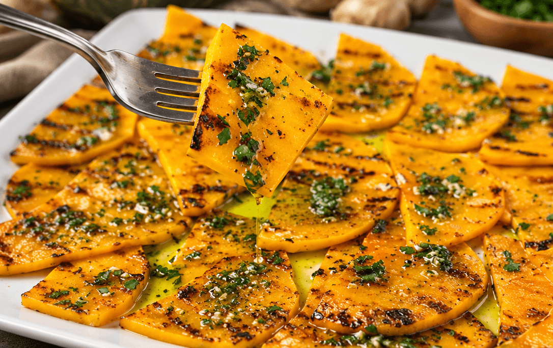 Zucca grigliata marinata