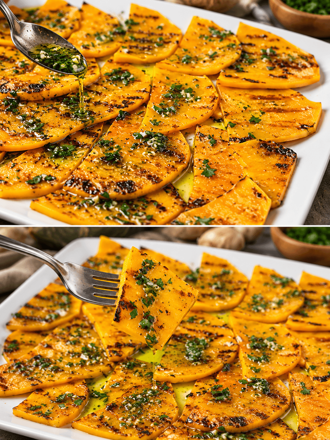 Zucca grigliata marinata