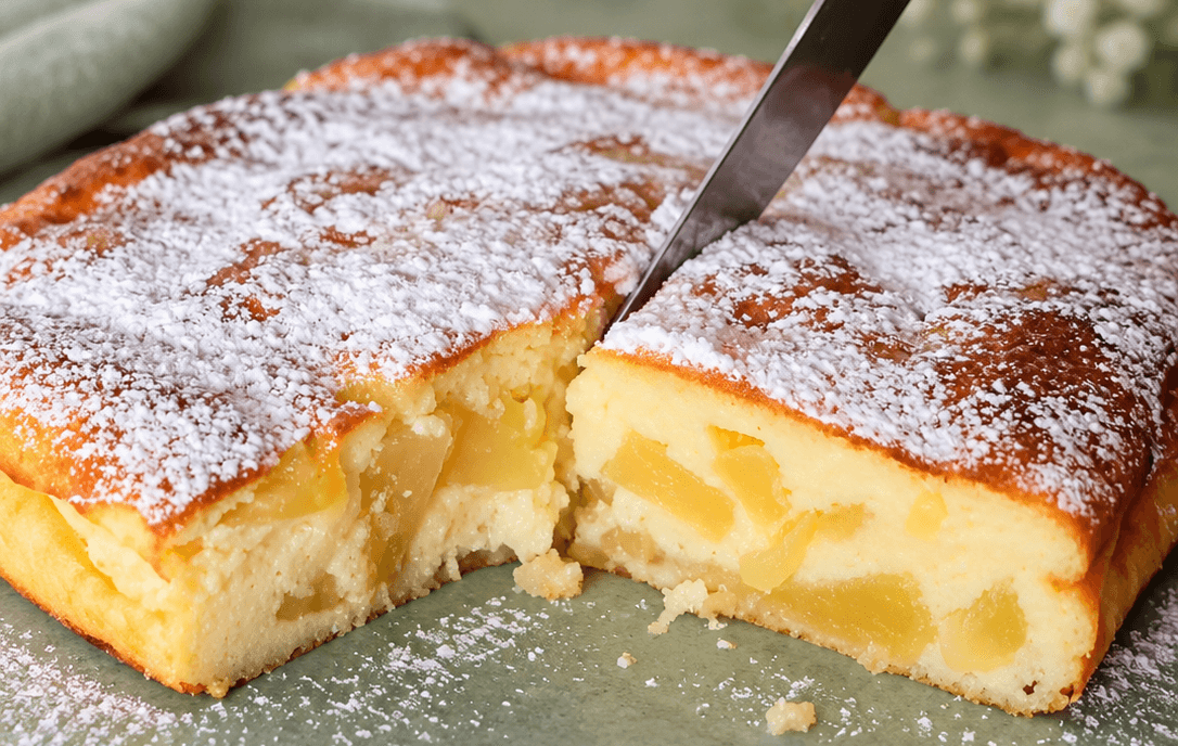 Torta cremosa di mele e yogurt