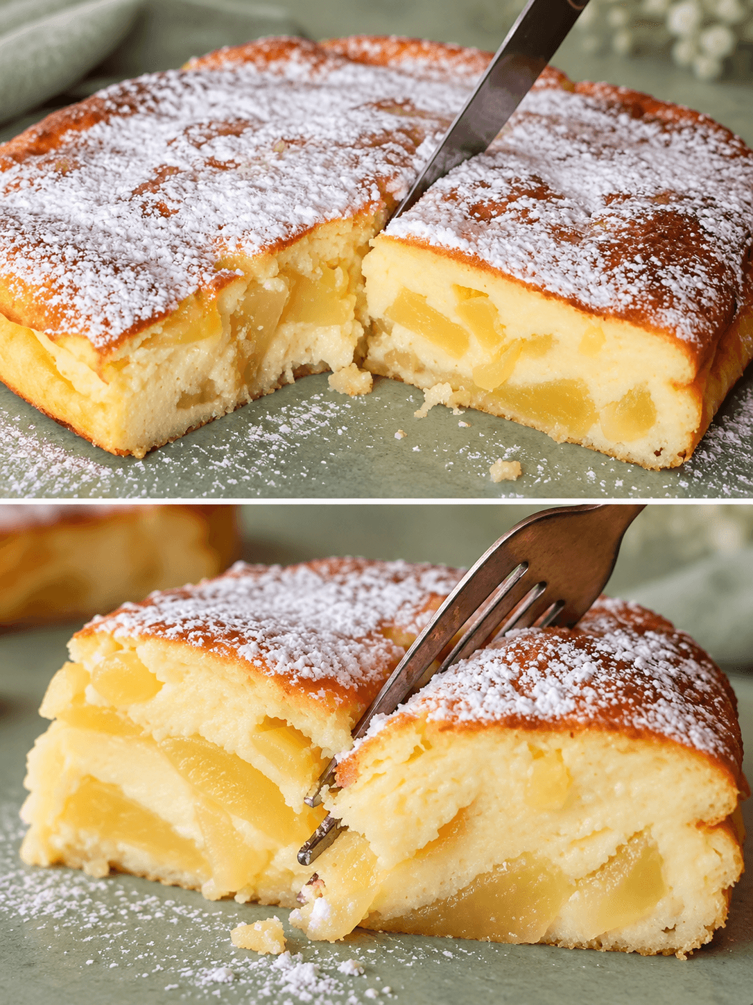 Torta cremosa di mele e yogurt