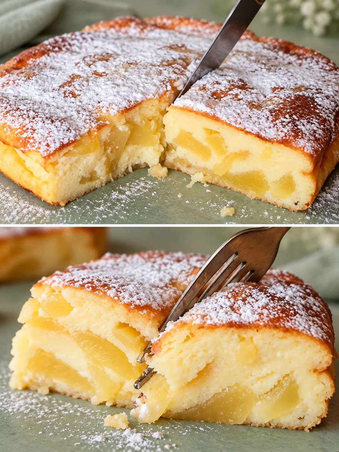 Gâteau crémeux aux pommes et au yaourt