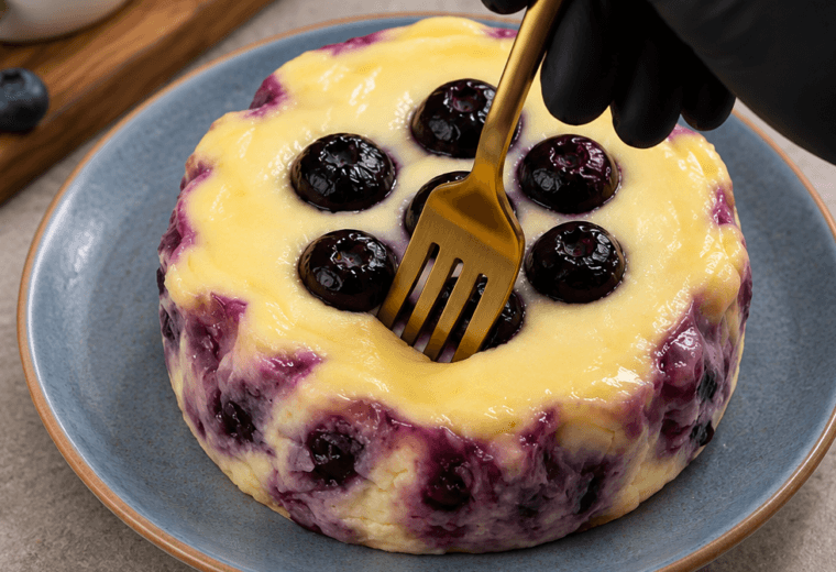 Cheesecake proteica ai mirtilli
