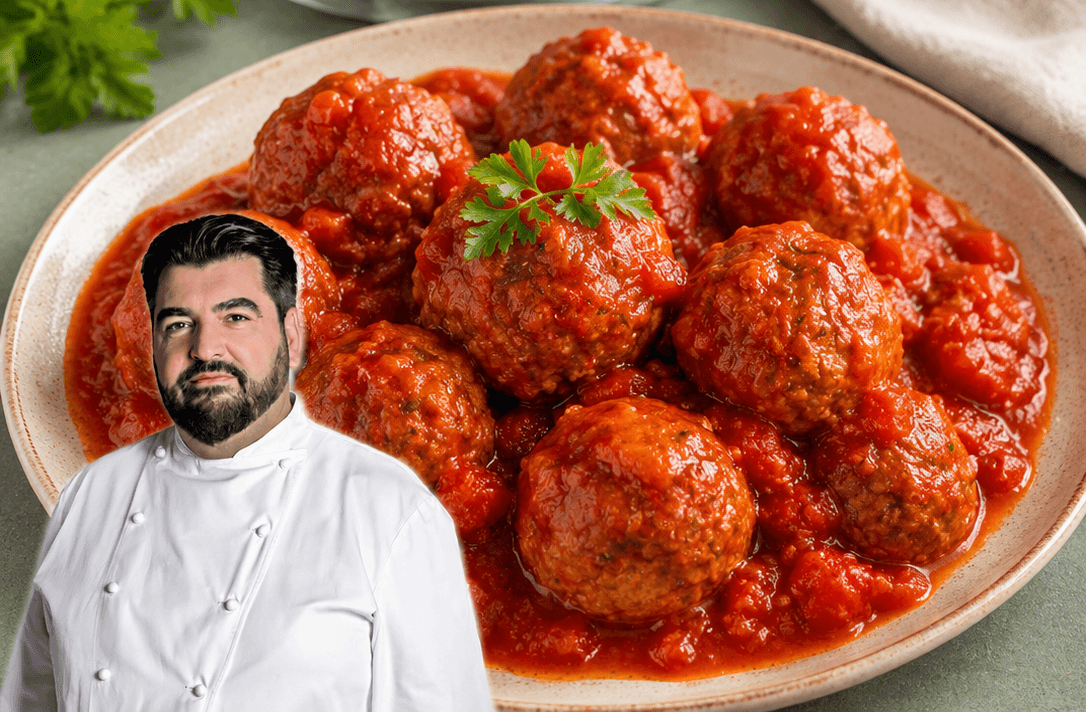 Polpette di carne al sugo di Antonino Cannavacciuolo