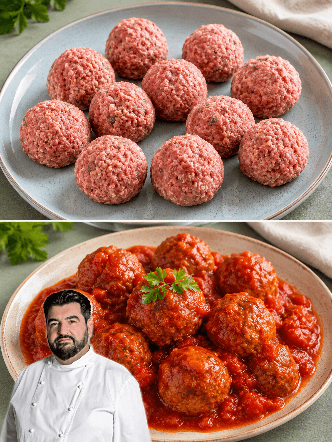 Polpette di carne al sugo di Antonino Cannavacciuolo