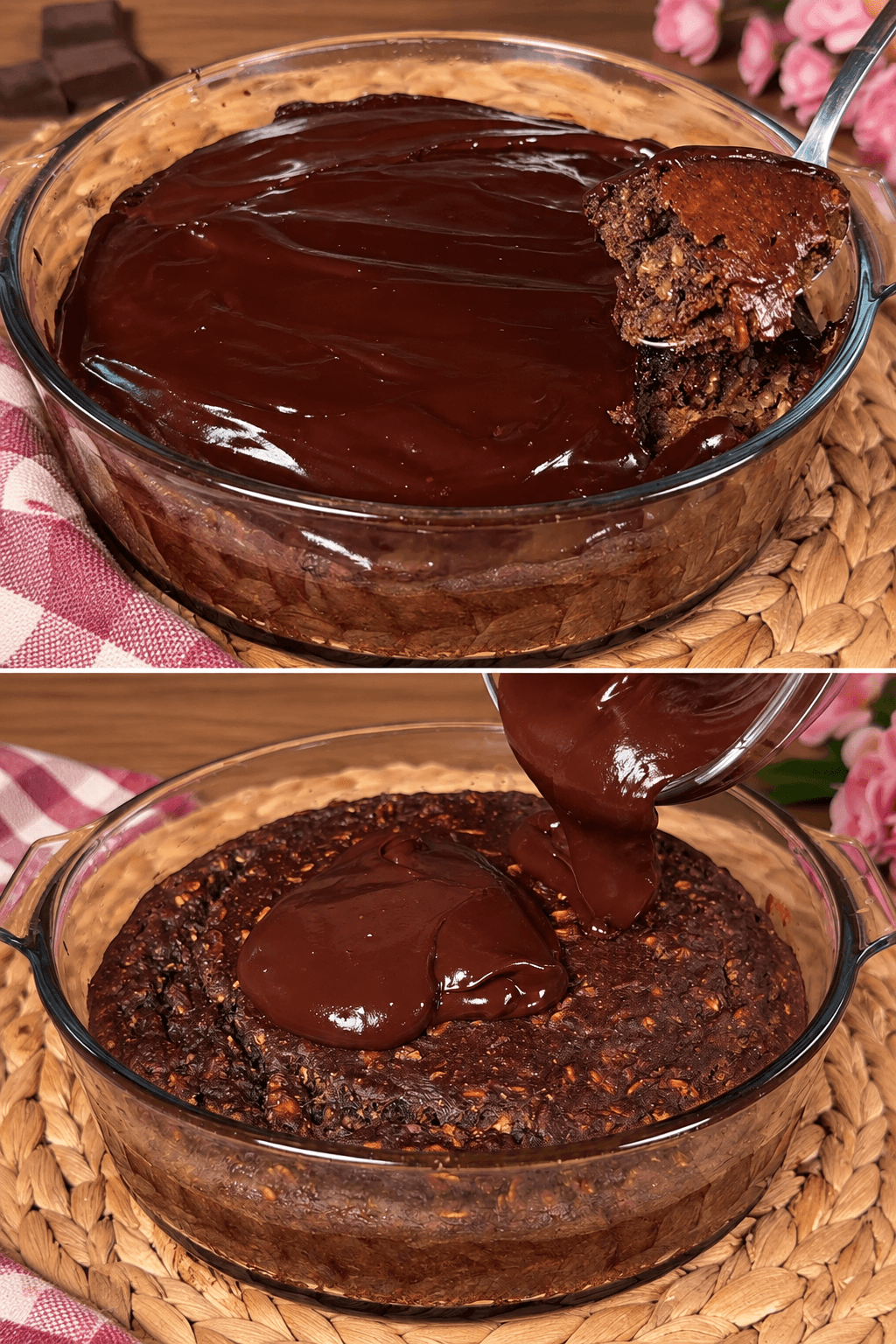 Torta banane e cioccolato con avena