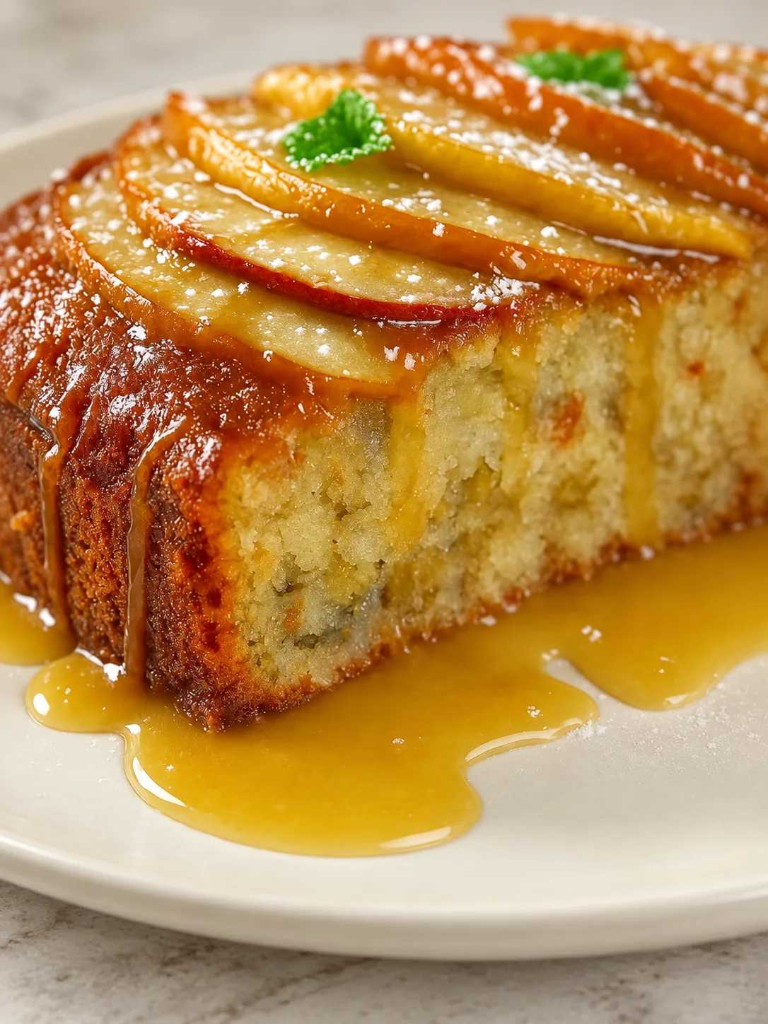 gâteau aux pommes et aux oranges