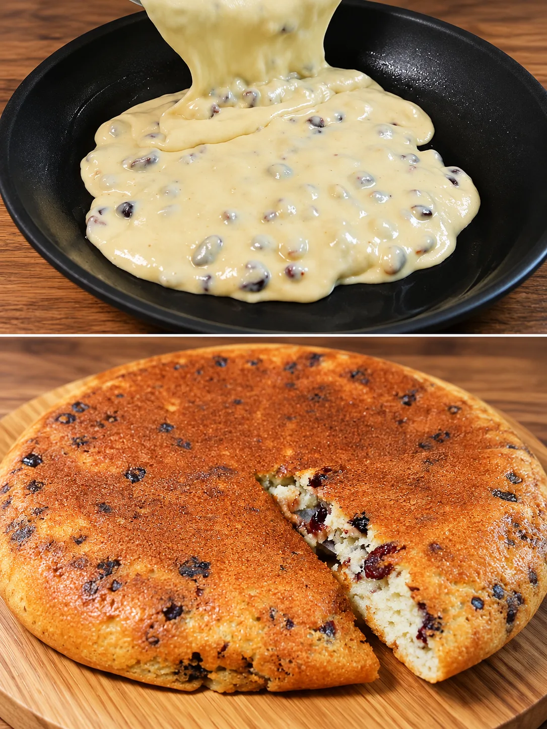 Gâteau à la banane poêlé