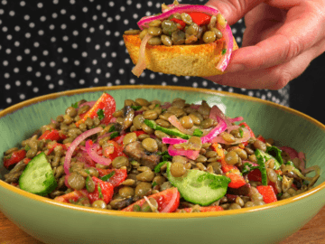 Insalata di lenticchie verdi