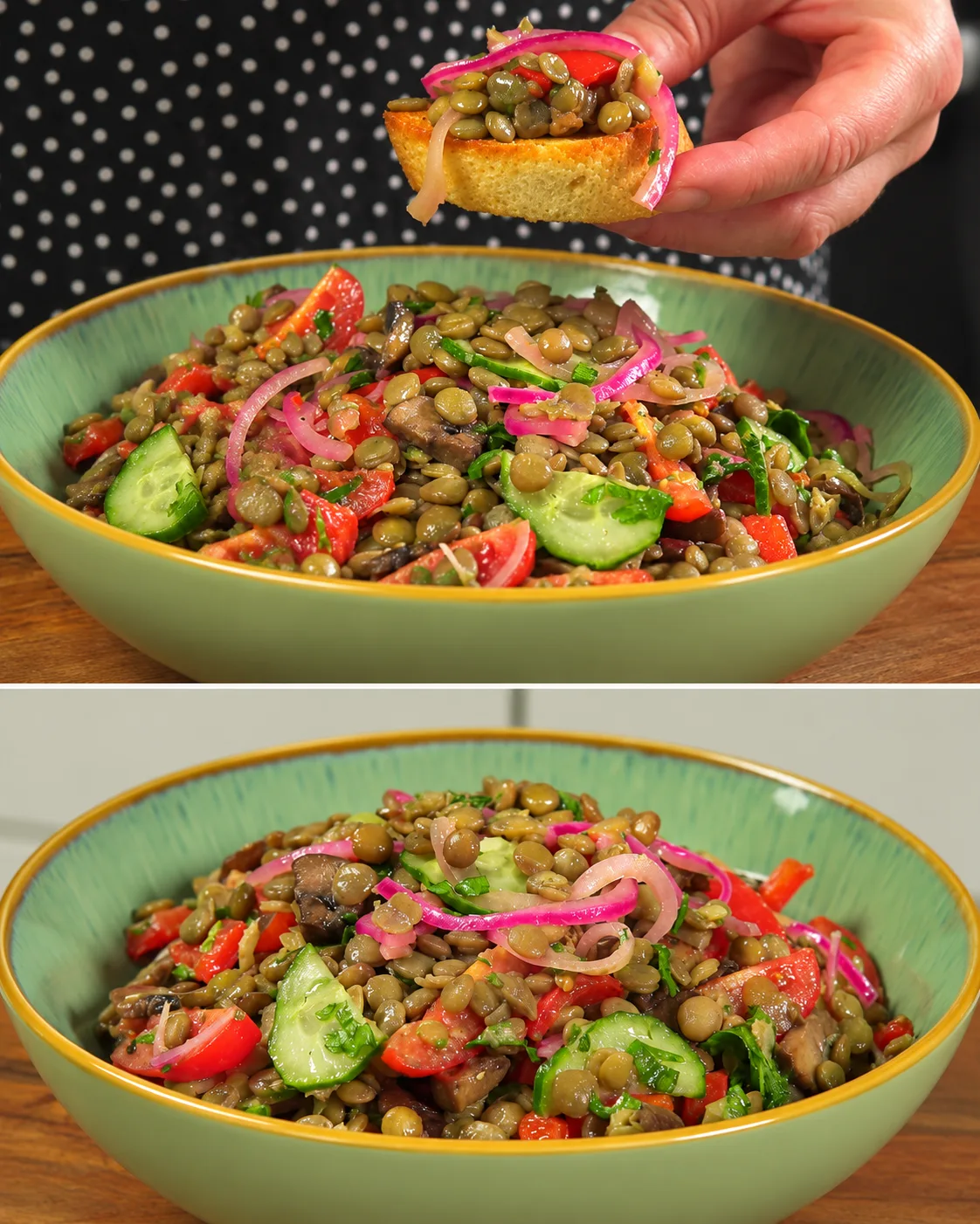 salade de lentilles vertes