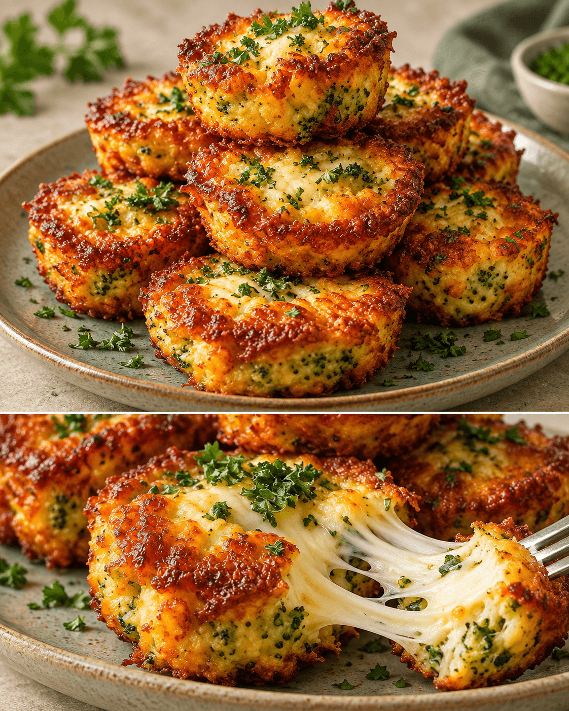 Muffin di ricotta, broccoli e cheddar
