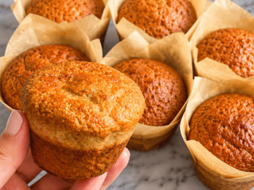 Muffin con fiocchi d’avena e banane