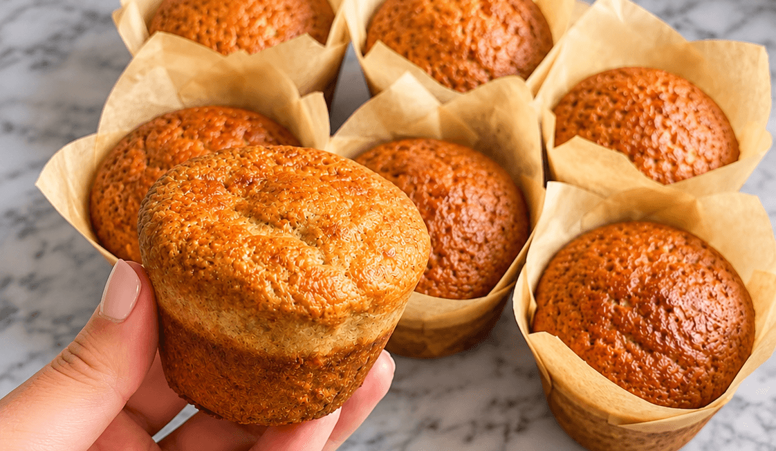 Muffin con fiocchi d’avena e banane