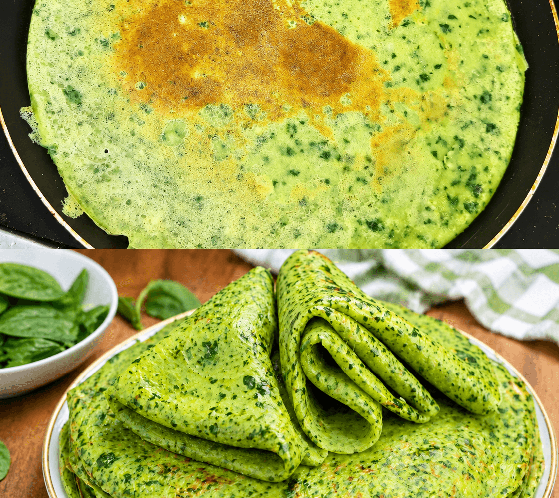 Pancake salati agli spinaci