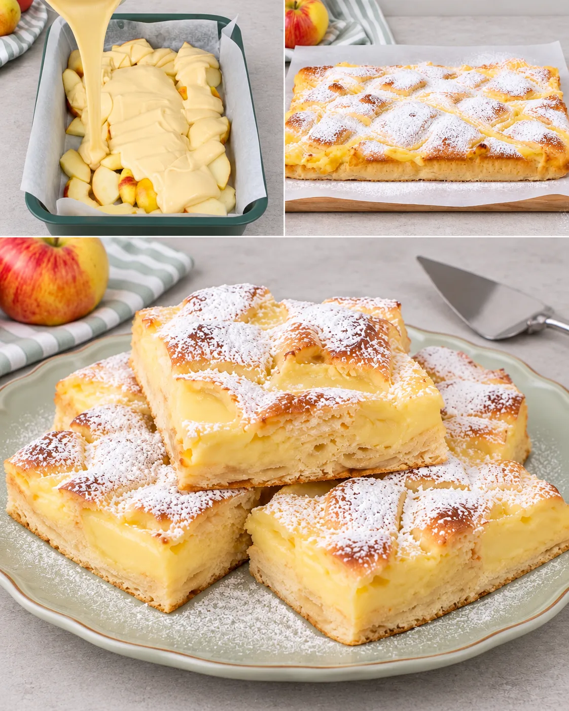 gâteau aux pommes et à la crème