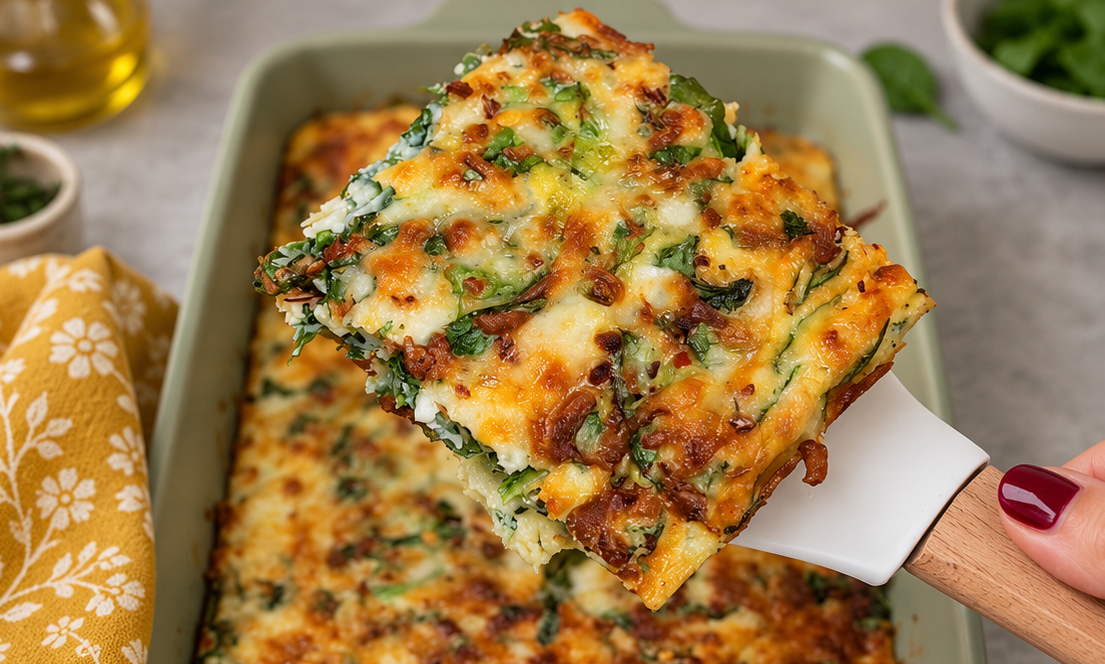 Tortino di spinaci e uova