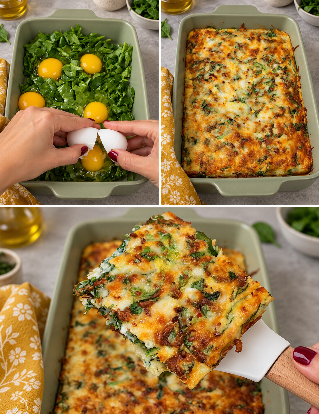 Tortino di spinaci e uova