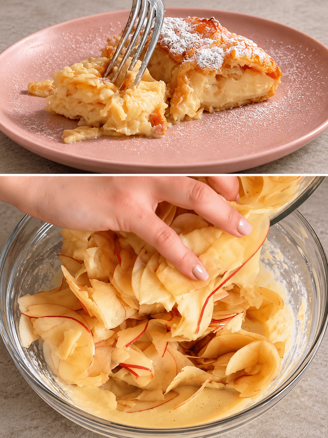 Torta invisibile alle mele