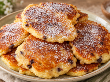 Pancake di avena, yogurt e mele
