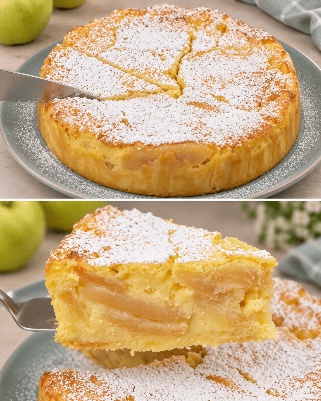 Torta di ricotta e mele