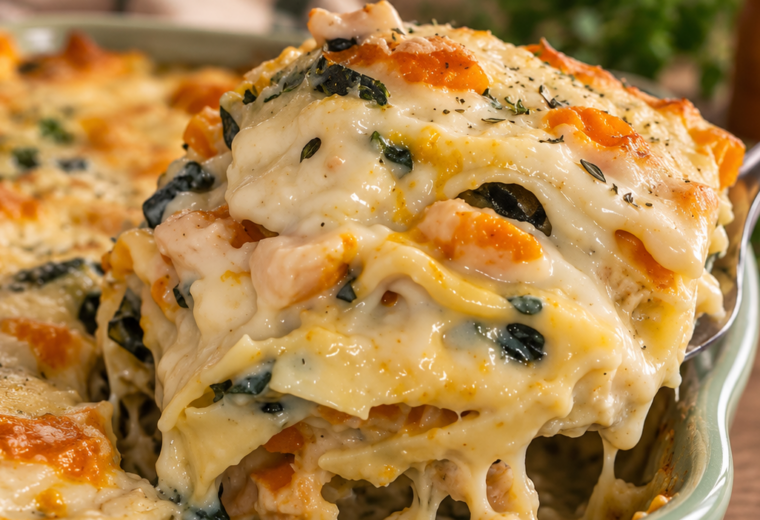 Lasagne con zucca e cavolo nero