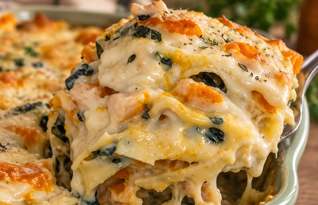Lasagne con zucca e cavolo nero