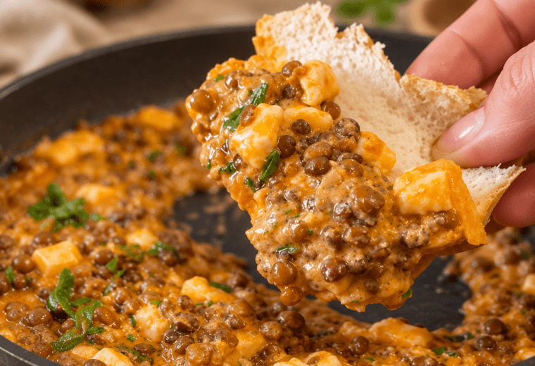Lenticchie cremose con feta
