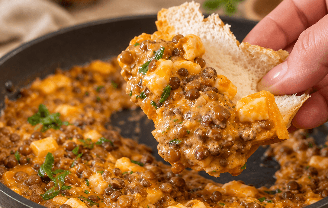 Lenticchie cremose con feta