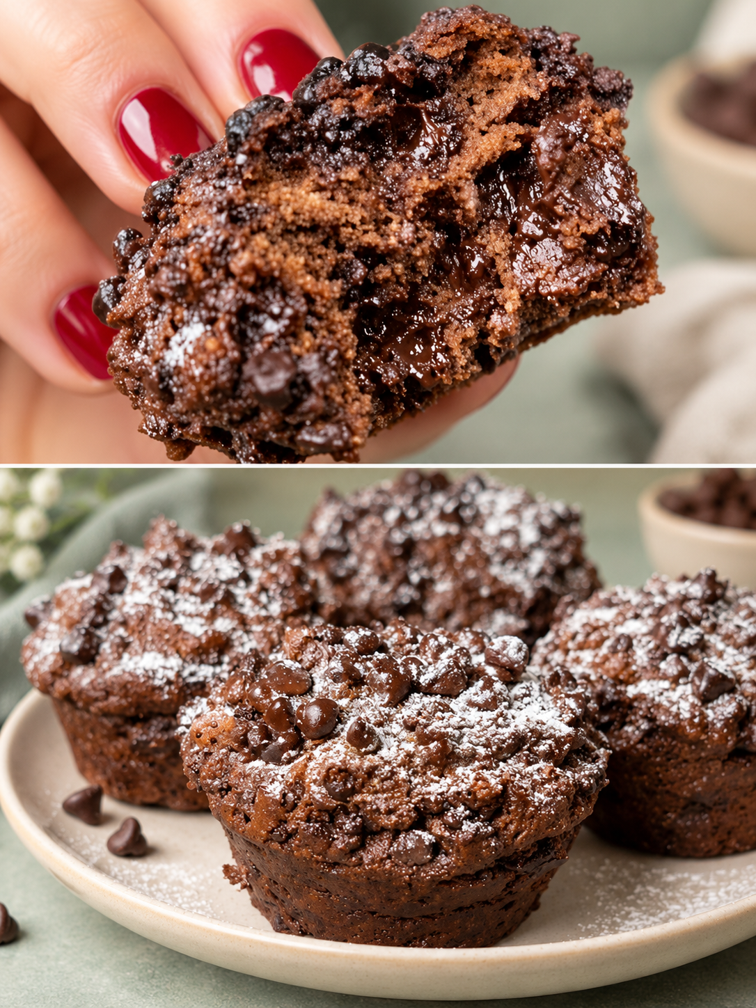 Muffin proteici al cacao