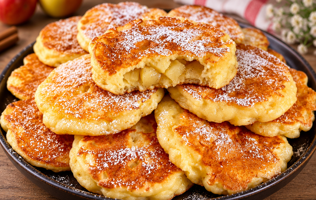 Frittelle di mele e yogurt