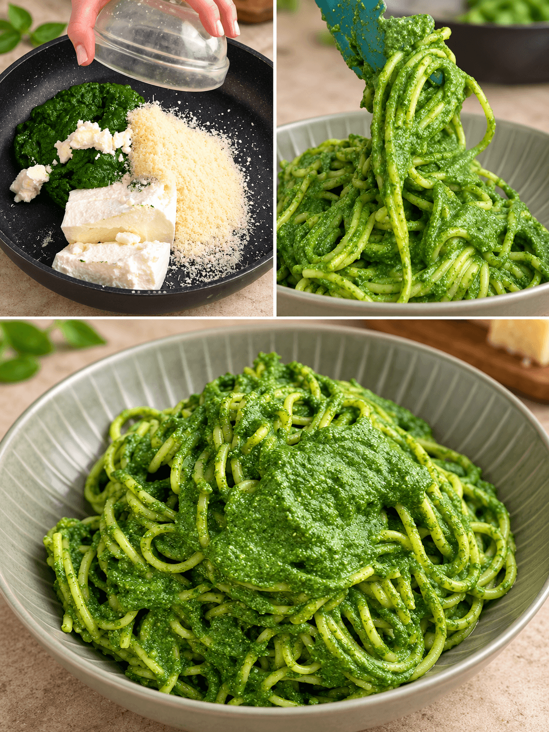 Pasta ricotta e spinaci