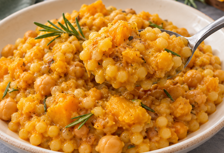 Fregola con ceci e zucca