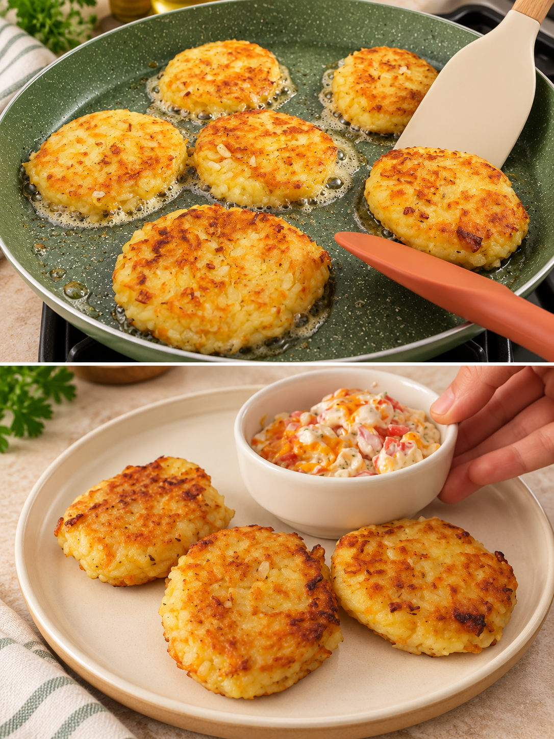 Polpette di riso, patate e carote