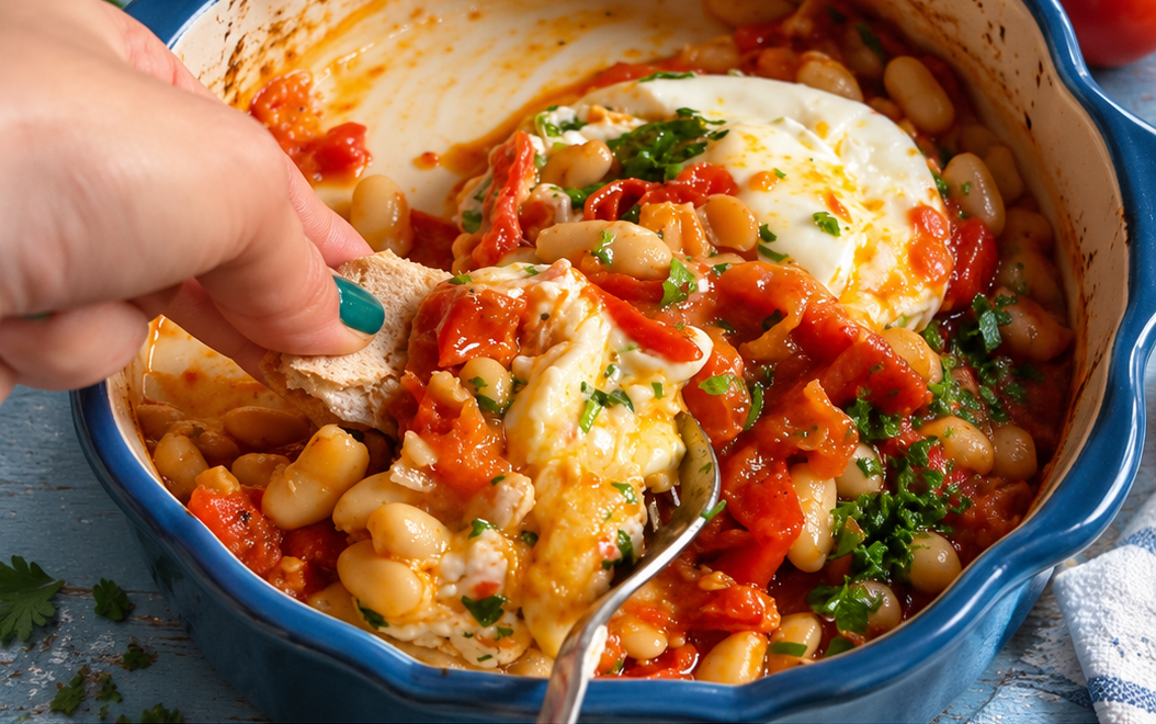 Pomodori arrosto con fagioli