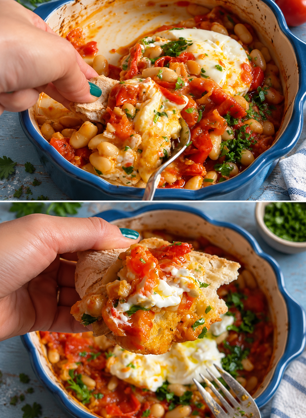 Pomodori arrosto con fagioli