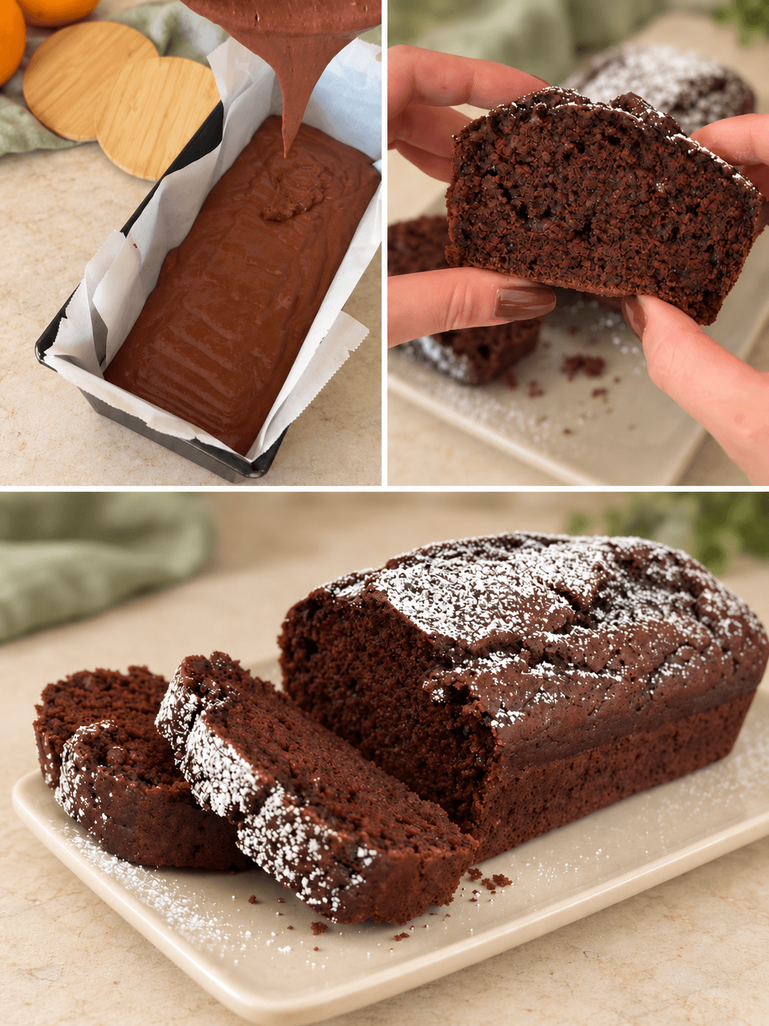 Plumcake al cacao all’acqua