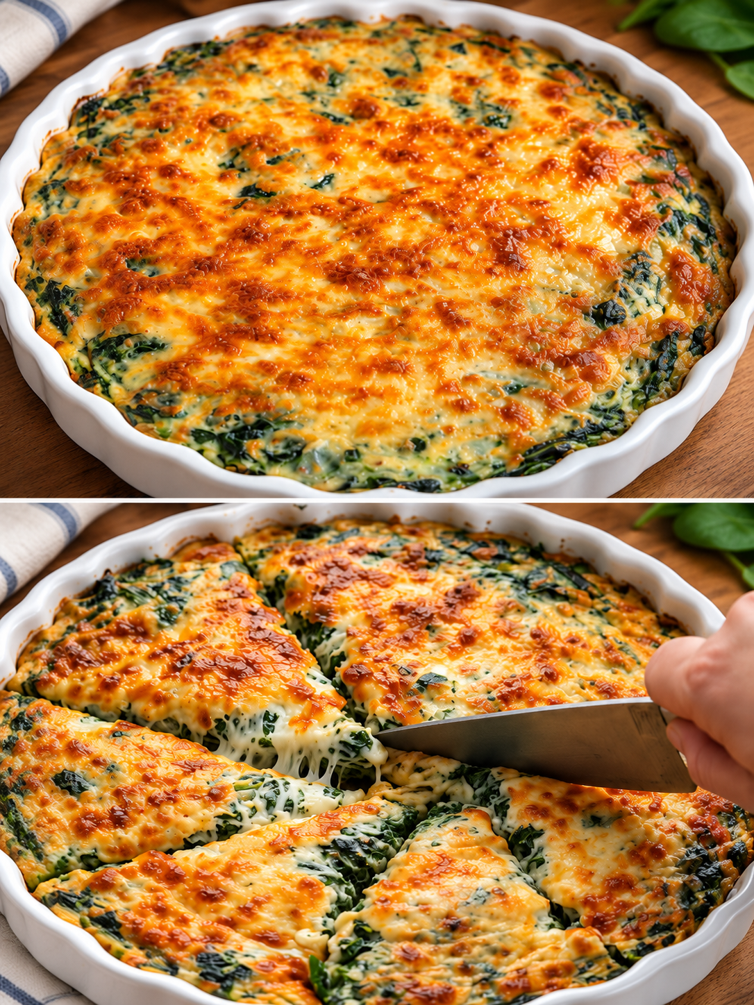 Torta salata di patate e spinaci