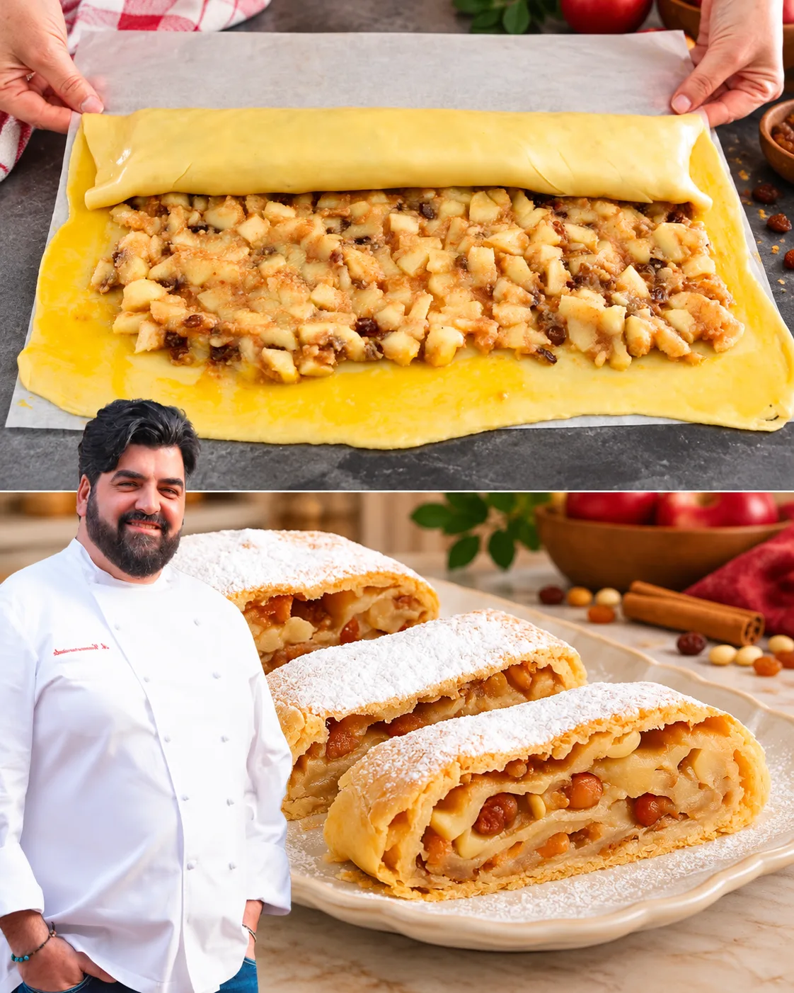 Strudel aux pommes d'Antonino Cannavacciuolo