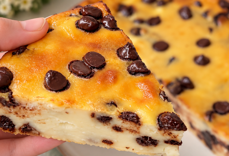Torta cremosa di ricotta e cioccolato