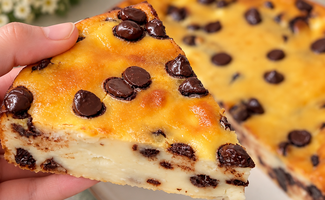 Torta cremosa di ricotta e cioccolato