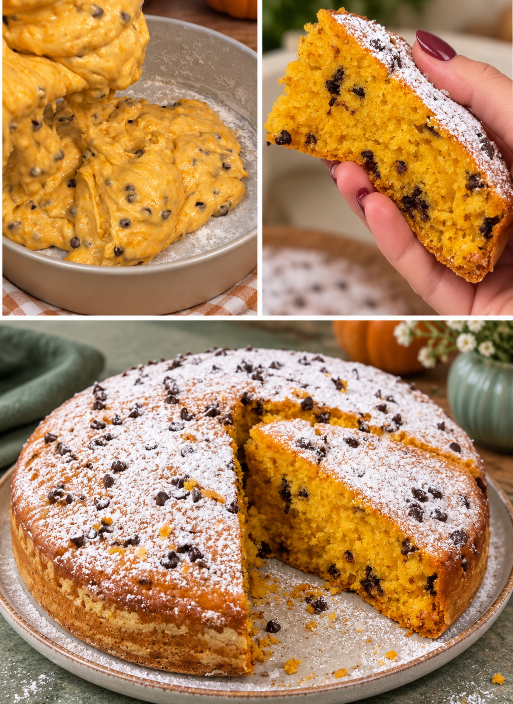 Torta di zucca e cioccolato
