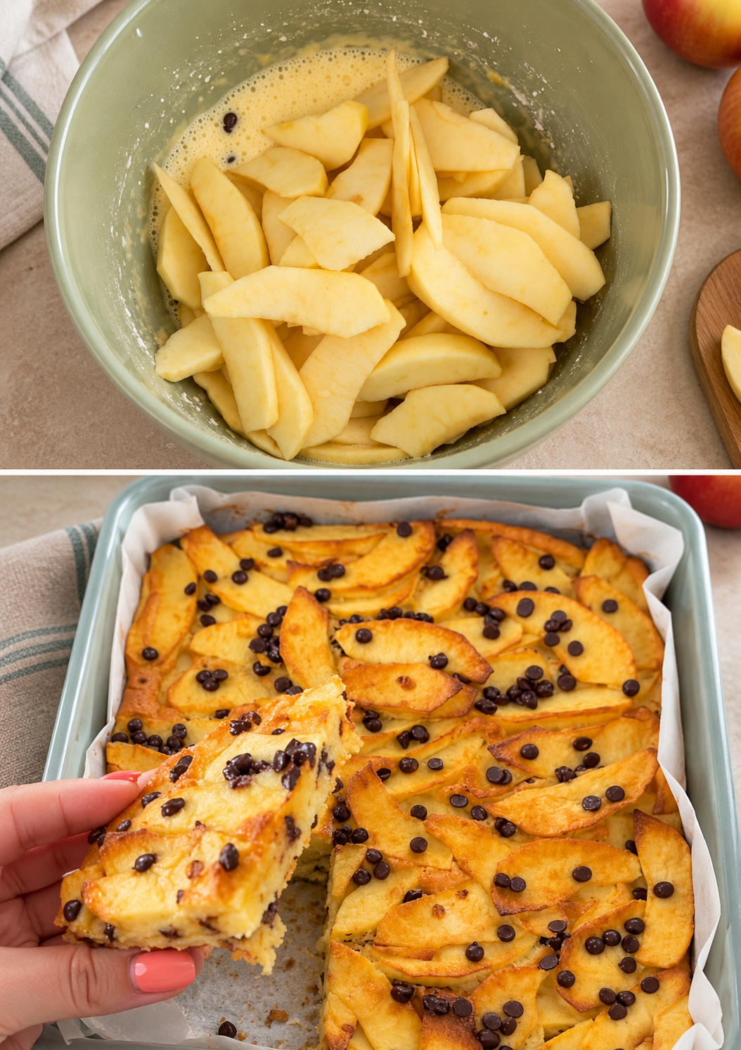 Torta di mele e cioccolato