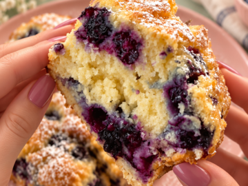 Ciambella ai mirtilli e vaniglia