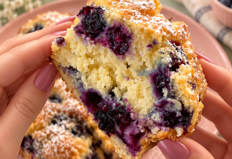 Ciambella ai mirtilli e vaniglia