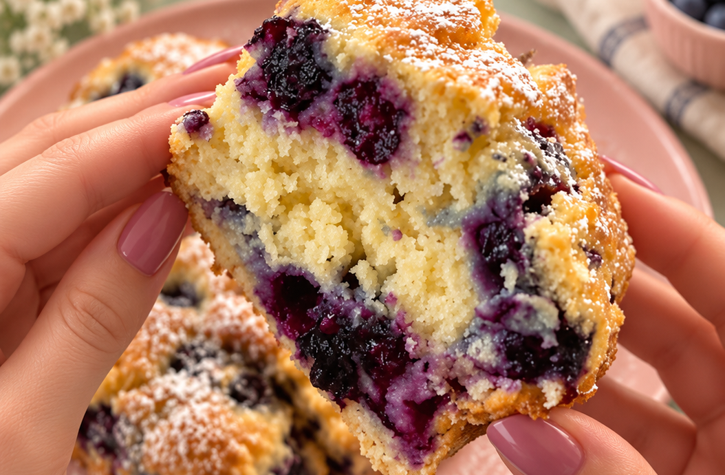 Ciambella ai mirtilli e vaniglia