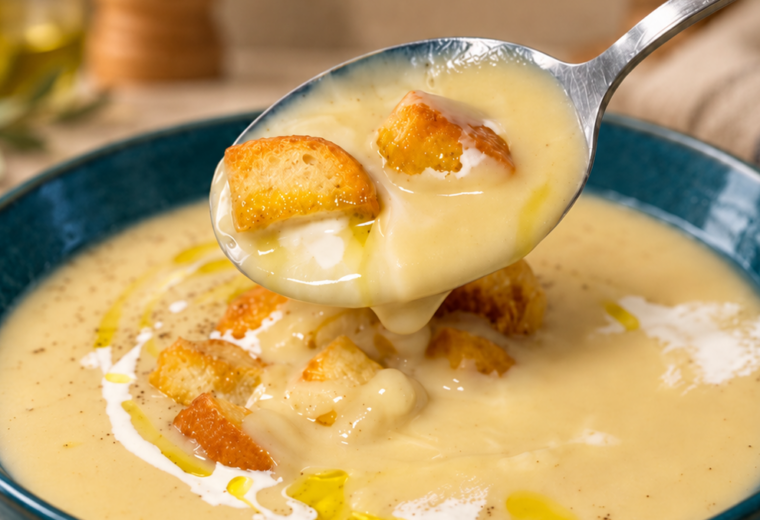Crema di cavolfiore, pera e gorgonzola